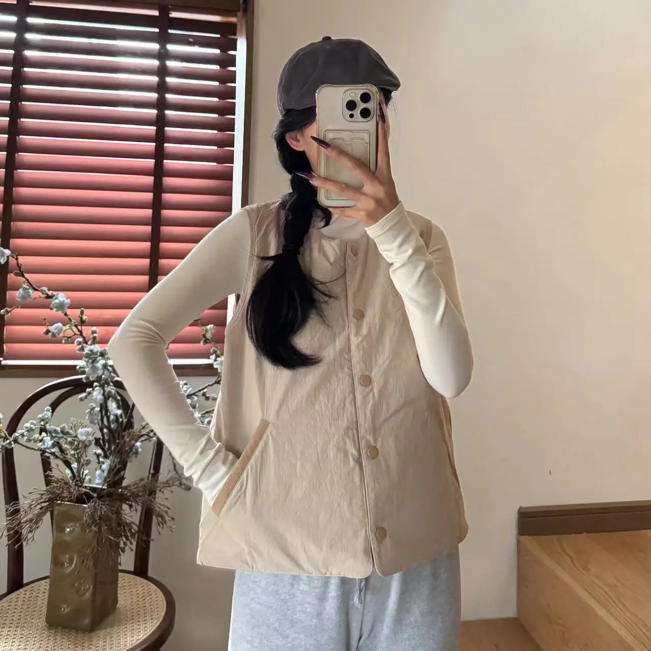 Johnature теплая бархатная хлопковая куртка жилет хлопковый 2024 осень зима новые