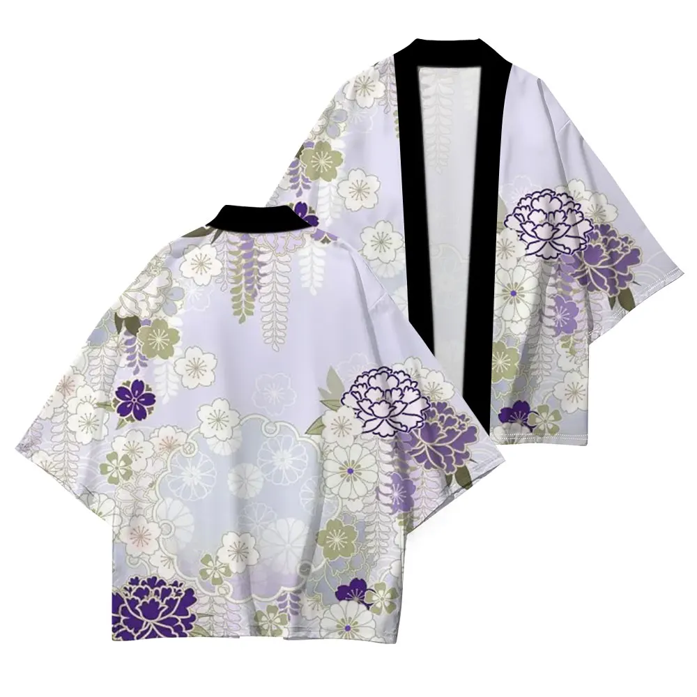 Модное повседневное кимоно с принтом удобный высококачественный кардиган