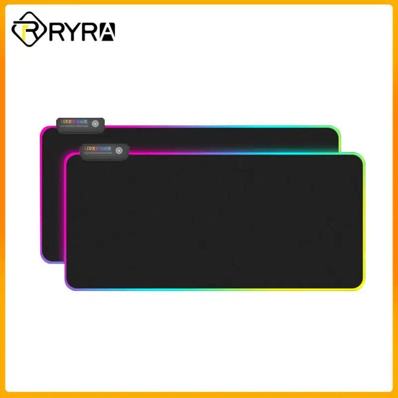 

Игровой коврик для мыши RYRA RGB, большой размер, цветной светящийся для настольного ПК, 7 цветов, светодиодный светильник, Настольный коврик, иг...