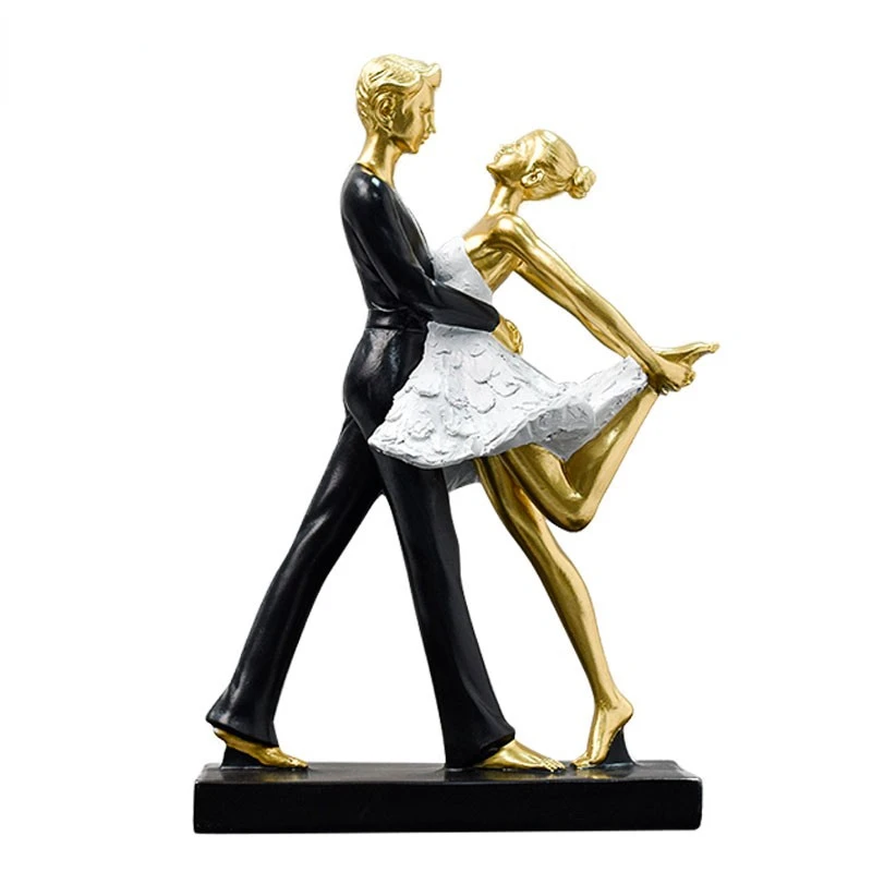 

Танцевальная скульптура для пары, романтическая свадебная Обручальная статуэтка, абстрактная статуэтка, аксессуары для украшения гостиной и спальни