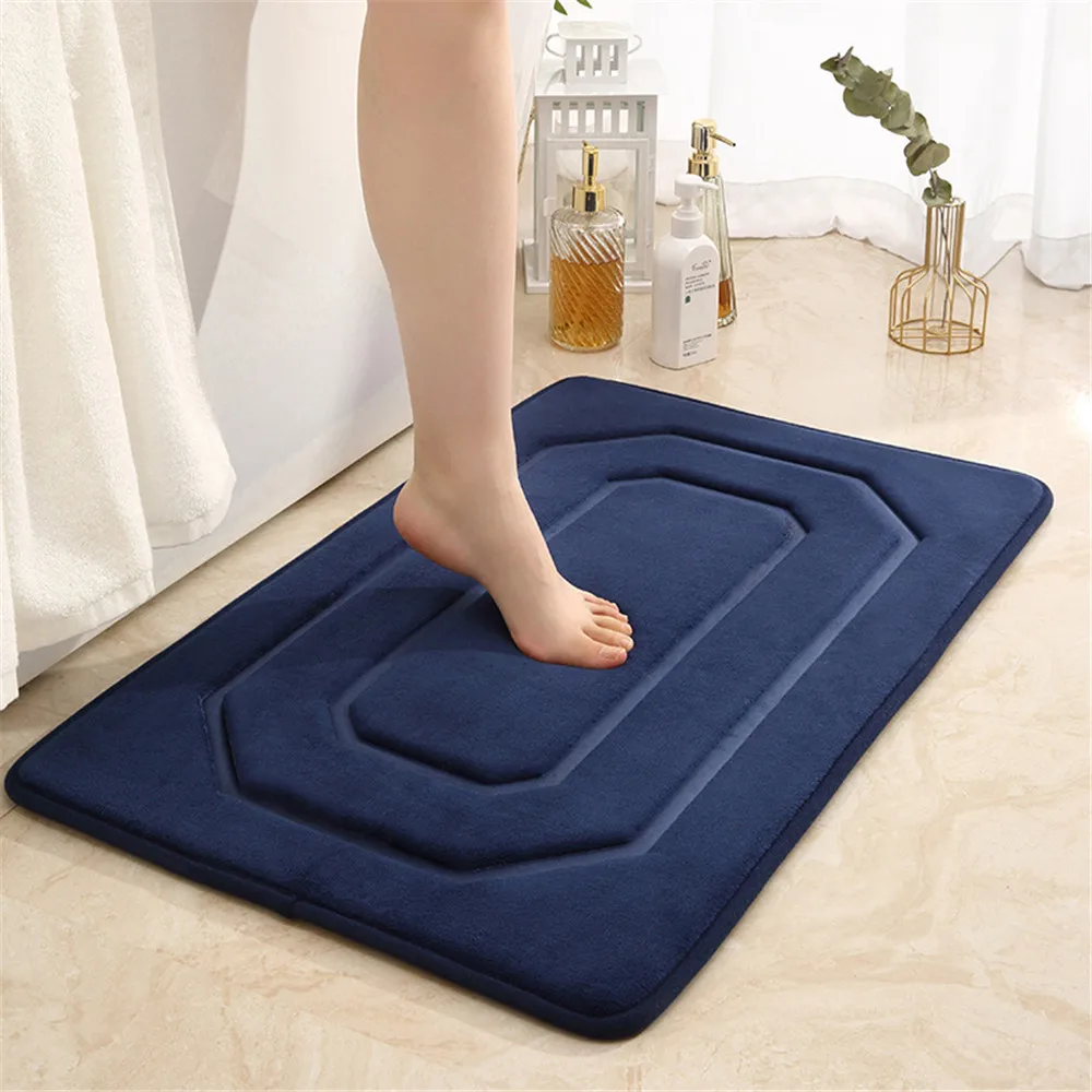 

Тисненый коврик из булыжника для ванной, Нескользящие Коврики для умывальника, боковой напольный коврик для ванной, напольный коврик для душевой комнаты, коврик из пены с эффектом памяти