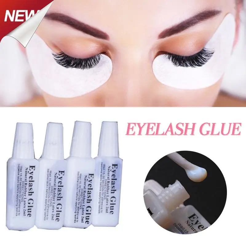 

2ml White False Eyelash Glue Mini Stick Double Eyelid Paste Eyelash Glue Lash Adhesive Gift Flat Tube Plastic Eyelash Glue