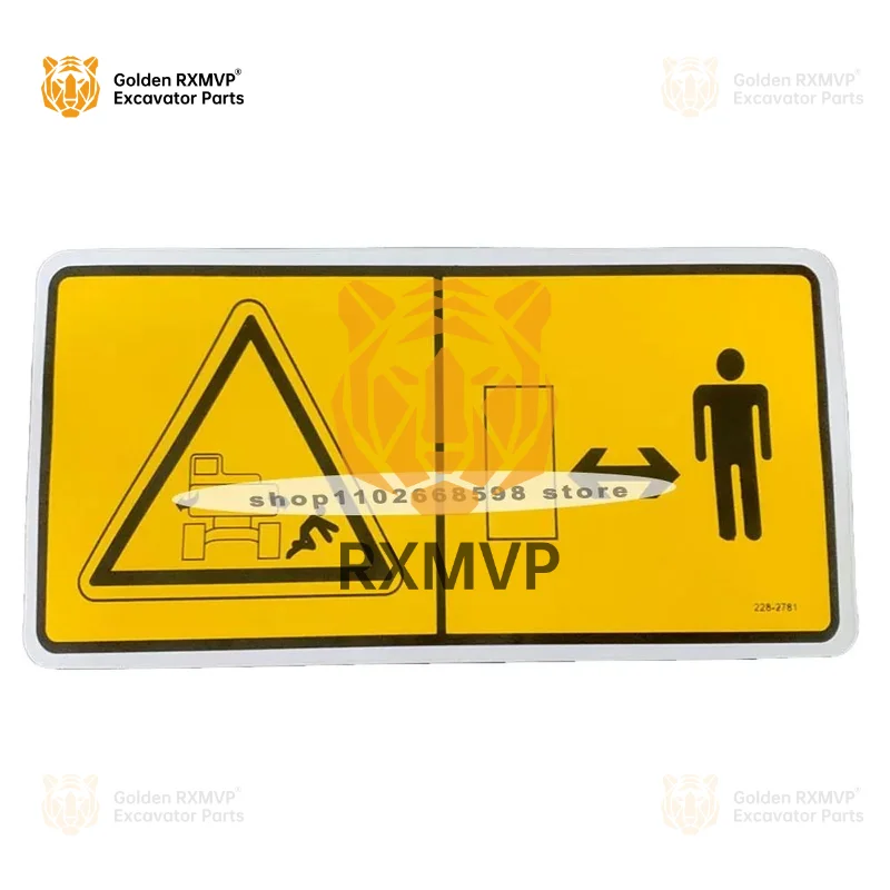 Для экскаваторов желтая наклейка безопасности от опасности с белым Wdge Special E313 E320