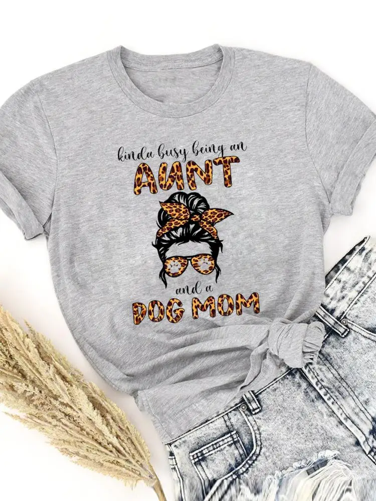 

Summer T-shirts T Top Cartoon Shirt Female Short Sleeve Leopard Letter Trend 90s Clothing Fashion Print Women Graphic Tee