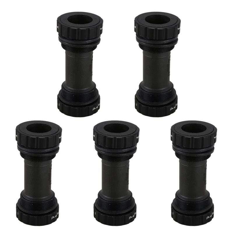 

5X MOTSUV Bottom Bracket 68/73Mm Bicycle Axis Cycling Bottom Bracket Waterproof CNC Aluminum Alloy BB Crank Set Black