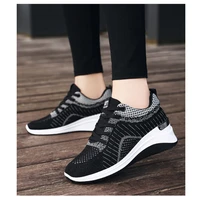 2022 spring fashion shoes for women lace up wedges platform shoes high quality weave mesh women sneakers light vulcanized shoes