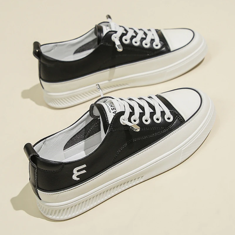 

Маленькие белые туфли из натуральной кожи для женщин, Новинка весна-осень 2023, спортивная обувь с мягкой подошвой для отдыха, женская обувь