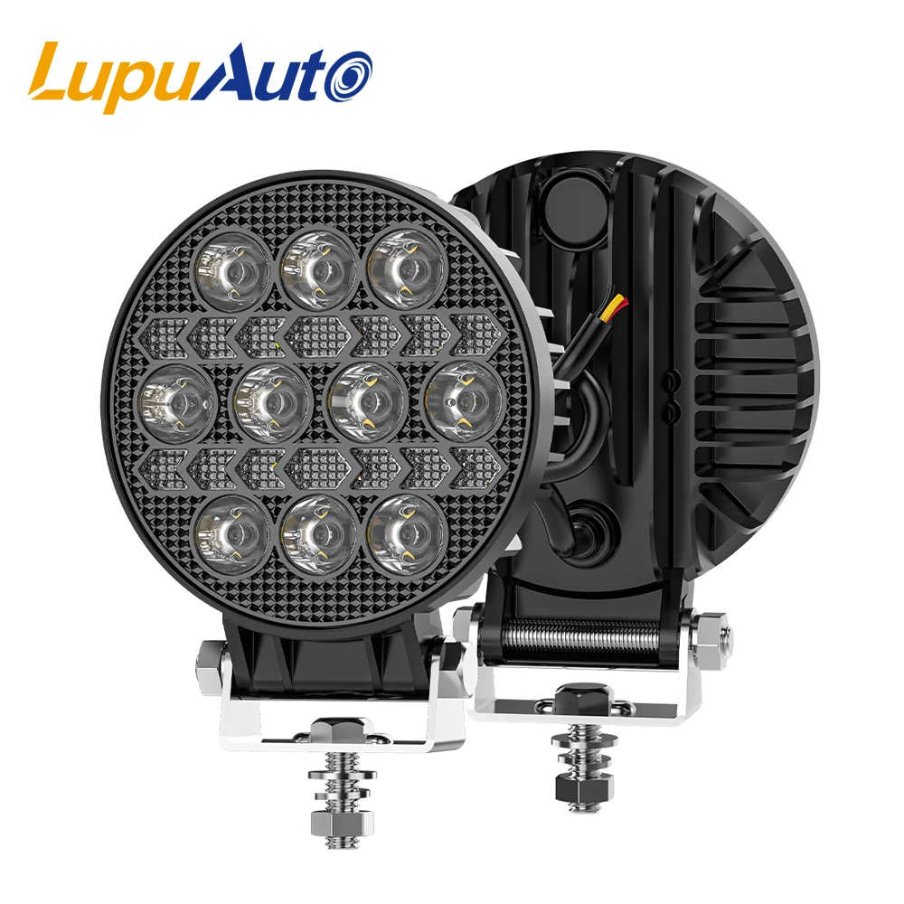 LupuAuto 4-дюймовые Круглые Светодиодные Рабочие Фары Желтые Дневные Ходовые Огни