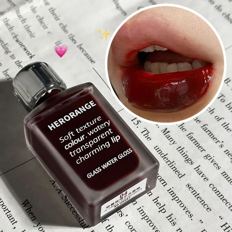 Новая желейная зеркальная глазурь для губ водный блеск сексуальный красный