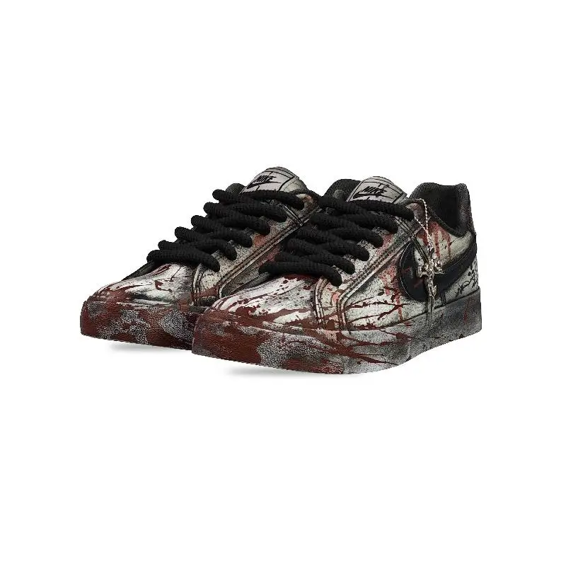 【Настроить】Nike Court Royale Обувь для скейтбординга Унисекс Низкие черные/коричневые