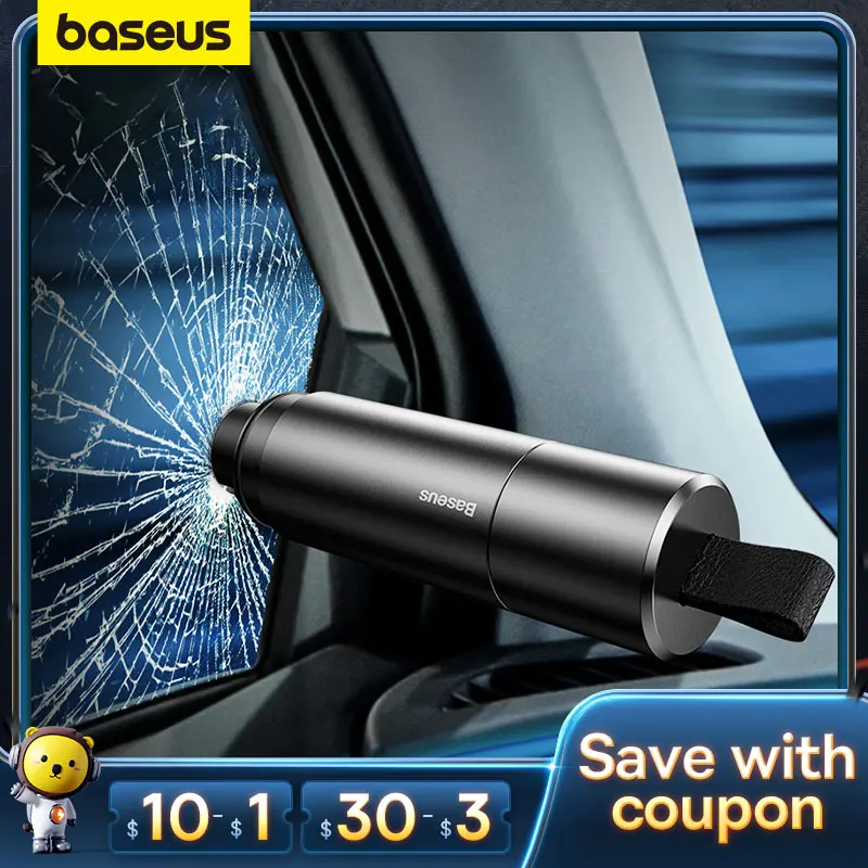 Молоток безопасности Baseus для автомобильного окна, резак для ремня безопасности