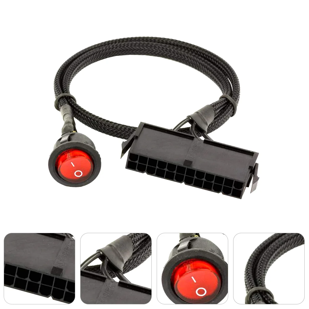 

Motherboard Power Switch Tinned Copper Practical 18AWG Power Supply Tester Power Supply Jumper Bridge Cable PC Power Button