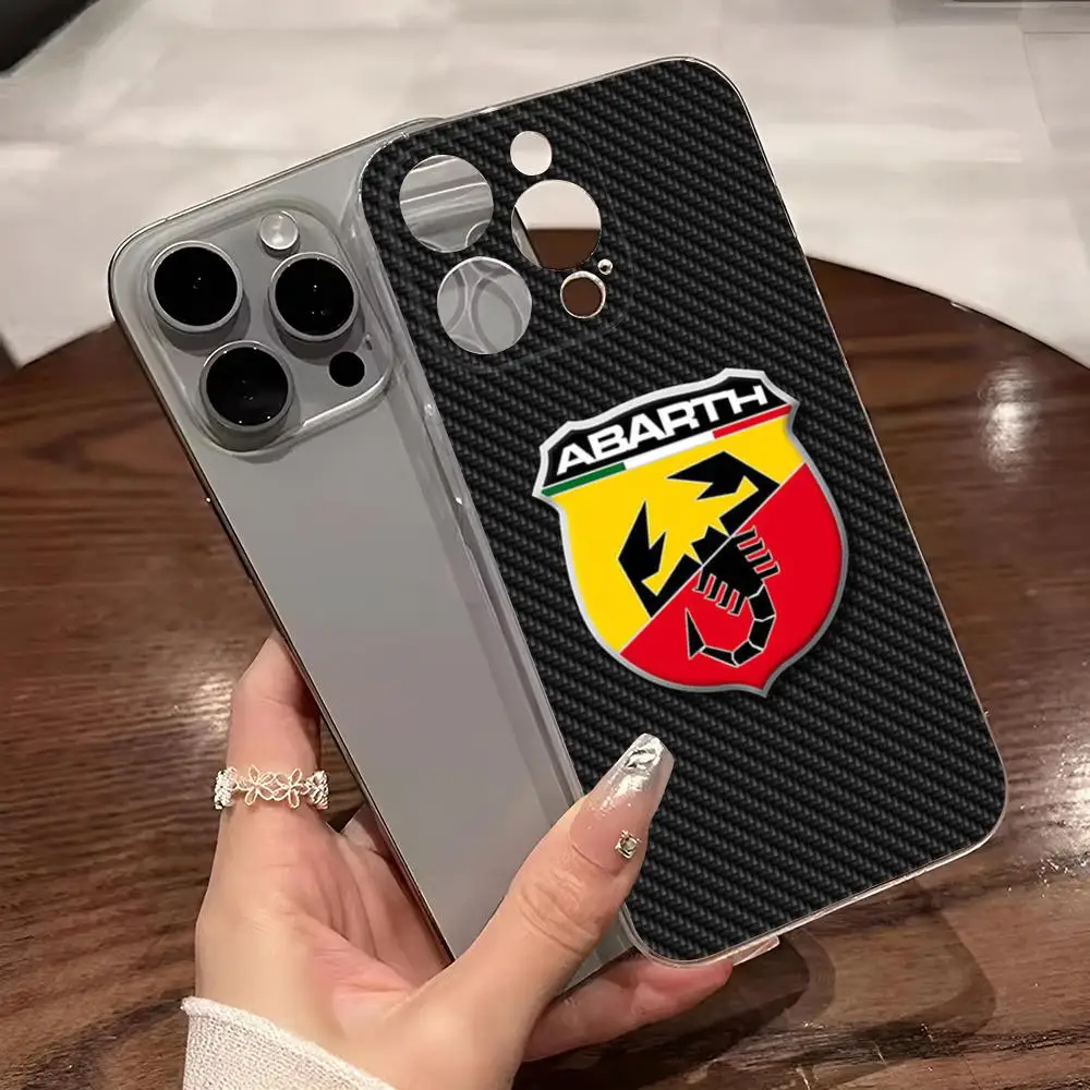 Чехол Abarths для телефона Fiat с гоночным автомобилем iphone 14Pro 16 15 11 12 14 Pro Max Mini 8 Plus XR XS