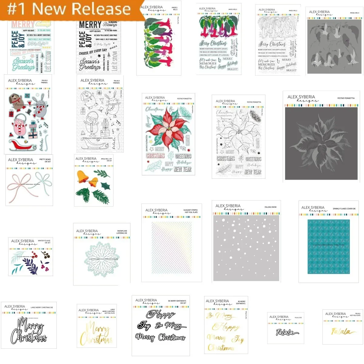 Новинка 2023 рождественские предложения прозрачные штампы пуансеттии