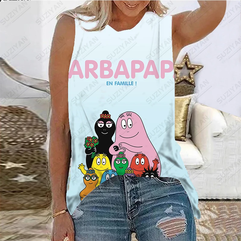 

Fashion New Loose Style Women's Sweetheart T-shirt 3D Printing Casual Large Summer Simple Hot Selling Young Tank Top Sleeveless