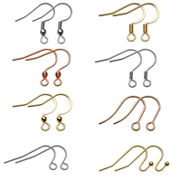 50pcslot 316l hypoallergenic stainless steel earring hook clasps earwire diy earring findings for jewelry making supplies