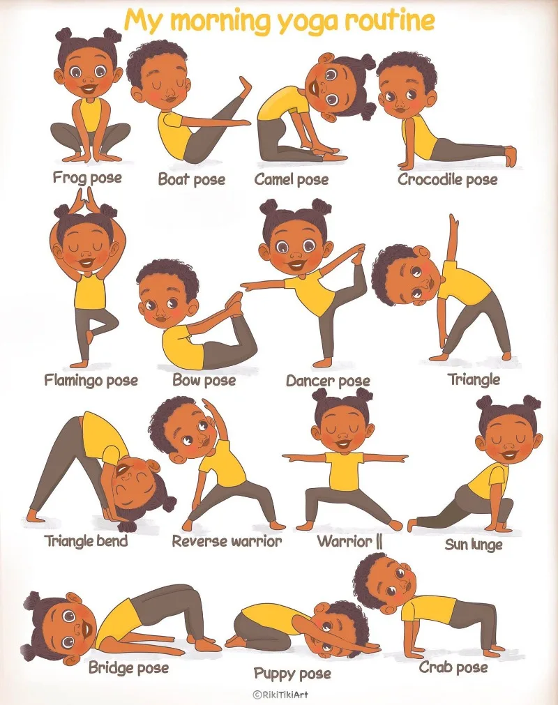 

Печать на холсте "Монтессори Детская Йога"