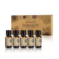 akarz flower serie 5 sets ylang peonygeraniumrosemarycherry blossom essential oil for diffuser body care aromatherapy