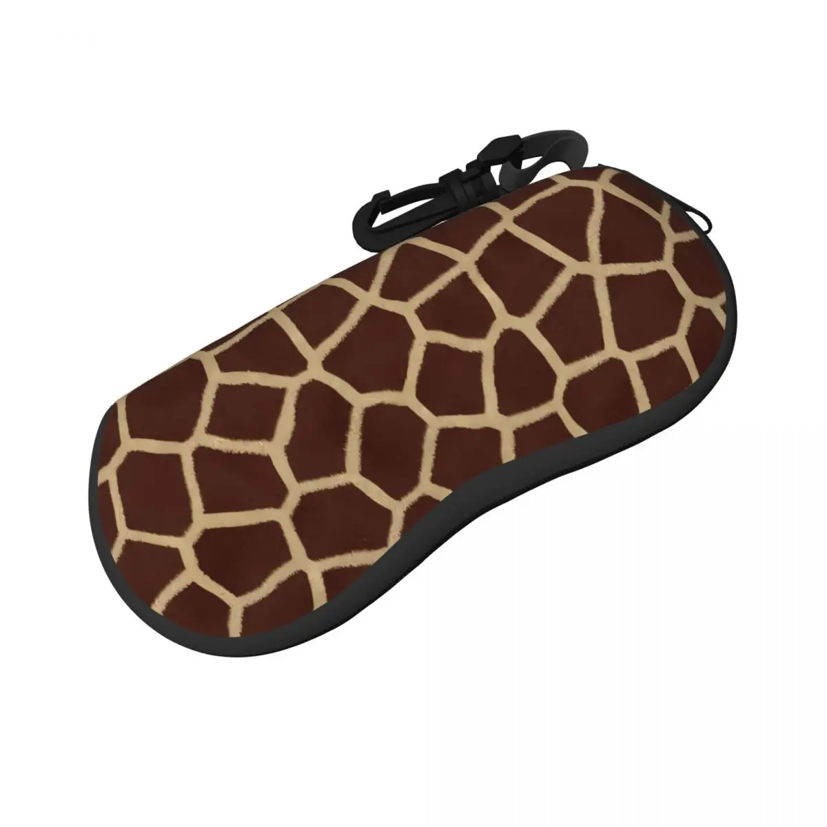 

Brown Giraffe Glasses Case Men Women Animal Print Sunglasses Case Classic Zipper Eyewear Bag Convenient Eyeglass Protector