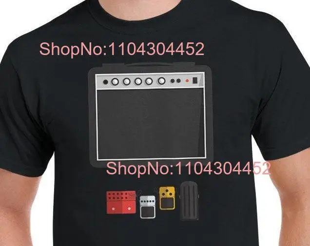 Guitar Amp and Pedals T Shirt Vintage Guitarist Retro Funny Musician Cool Pedal Electric Player For