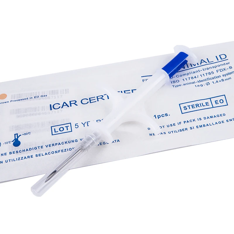 

1PC ISO FDX-B Cat Dog Microchip 1.48x8mm Animal Syringe ID Implant Pet Chip