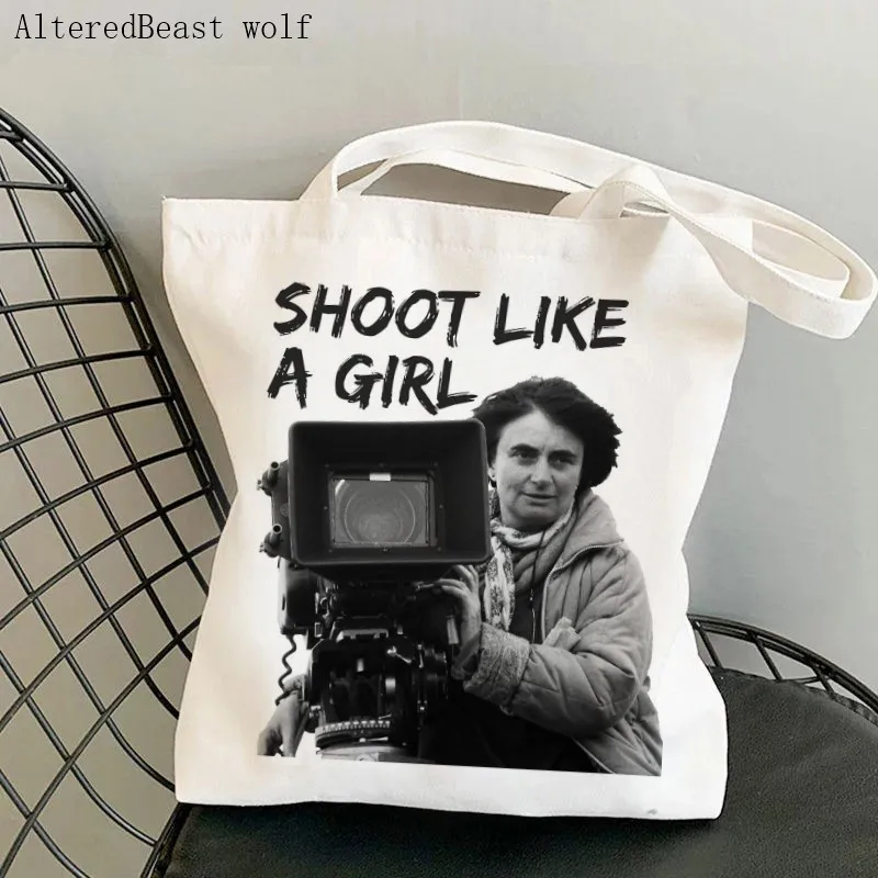 

Холщовая Сумка на плечо для женщин, шоппер «Shoot Like A Girl» в стиле монолога, сумка для книг для студентов, шоппер в стиле Харадзюку