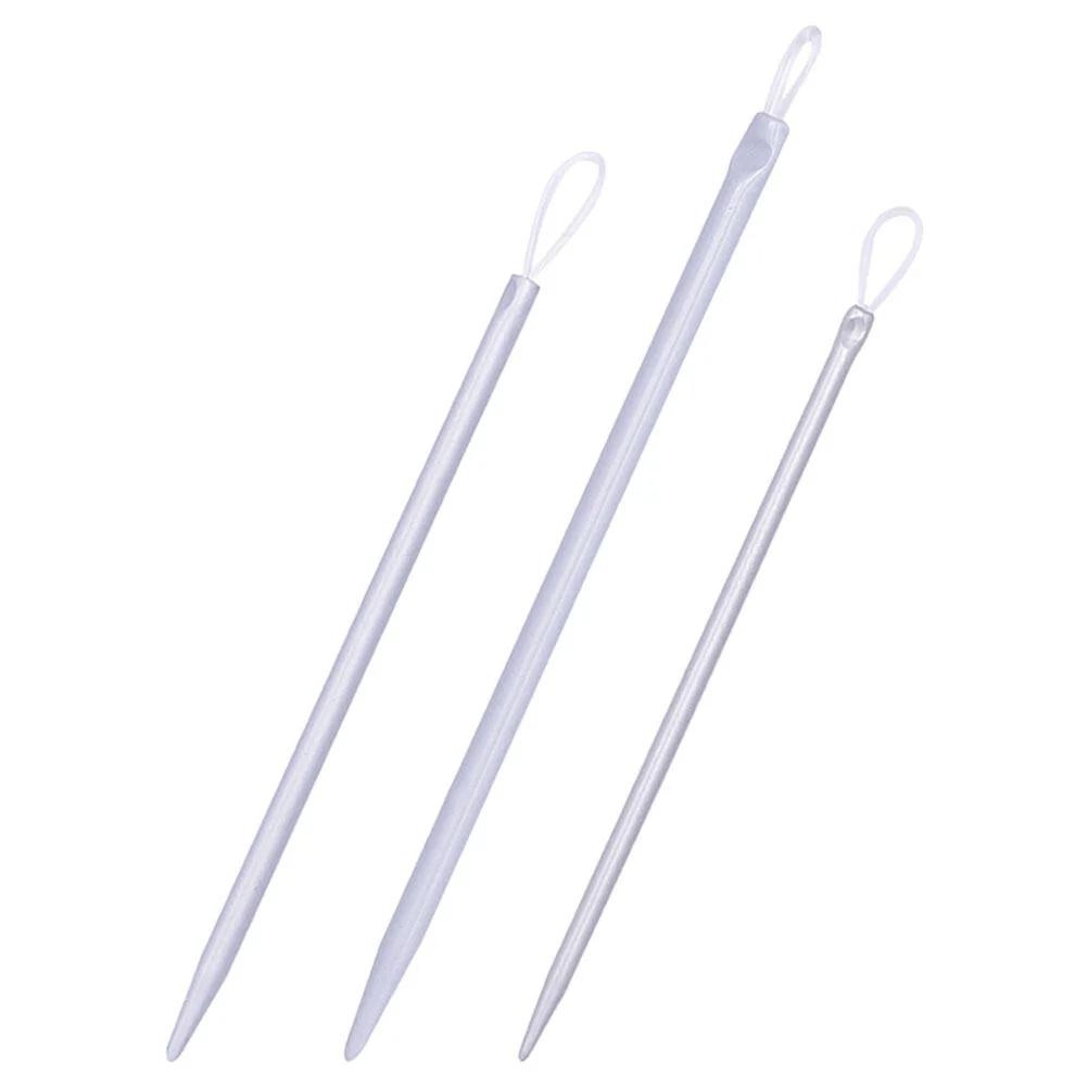 

3 Pcs Yarn Threader Wool Knitting Set Sewing Supplies Plastic Blunt Needles Home Drawstring