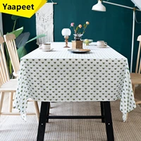 nordic tablecloth simple love tablecloth cotton and linen rectangular table mat waterproof and oil proof disposable table cloth
