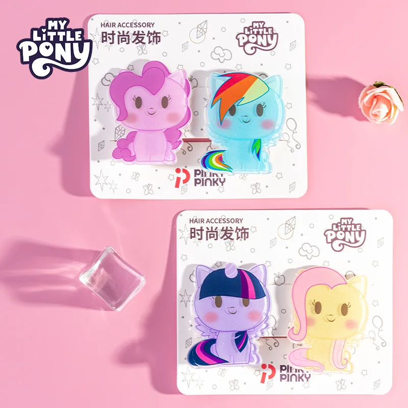 2 шт. Skawaii My Little Pony Twilight Sparkle заколка для волос Fluttershy Pinkie Pie девочек милые аксессуары