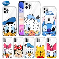 mickey stich donald duck case for apple iphone 13 pro 12 mini 11 pro xr x xs max 7 7s 8 plus 6 6s soft transparent phone coque