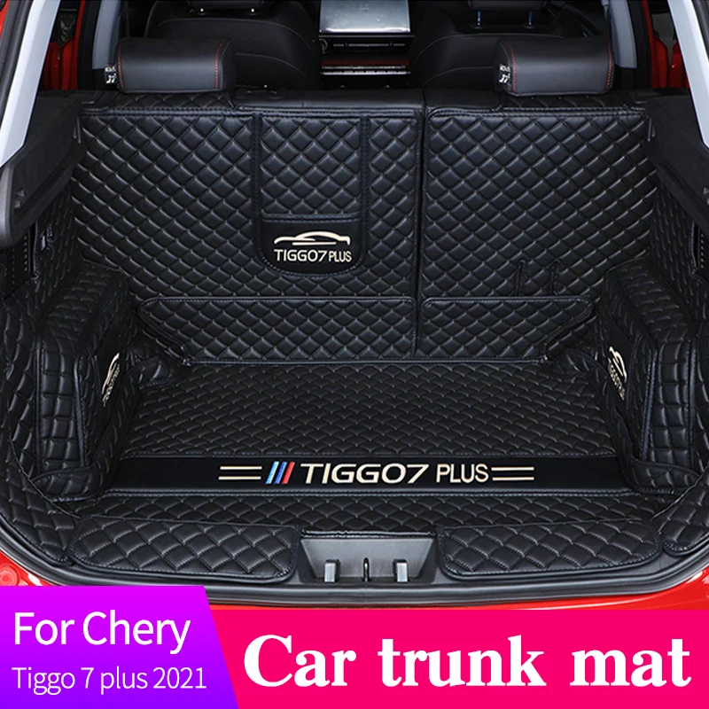

TPE Trunk Frunk Mats For Chery Tiggo 7 Plus 2021To 2022 All-Weather Cargo Liners Car Boot Lower Compartment