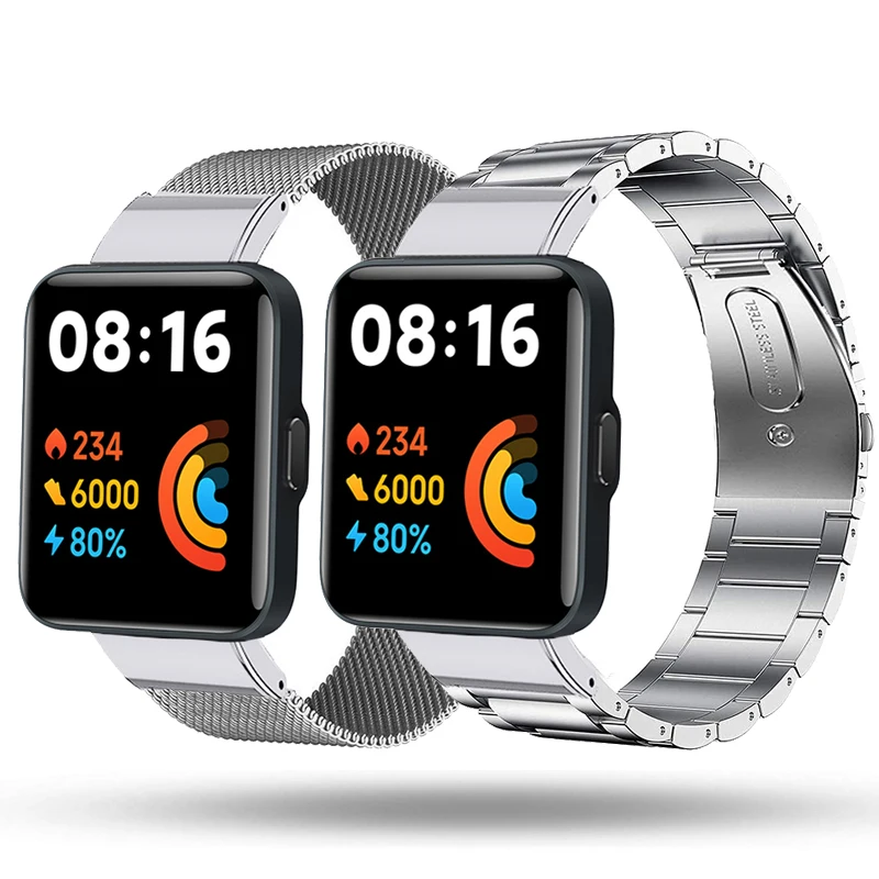 Металлический ремешок для умных часов Xiaomi Redmi Watch 2 Lite браслет из | Отзывы и видеообзор -1005004042707578