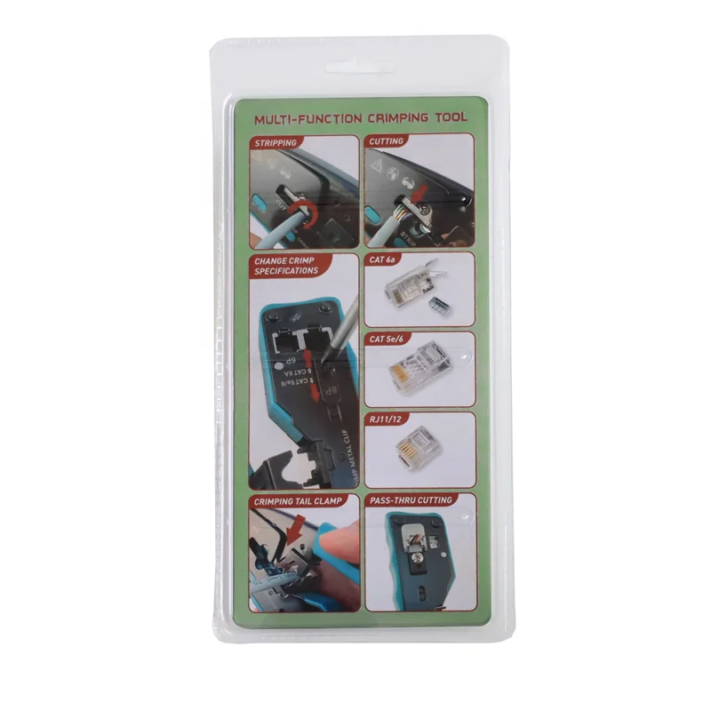 Обжимной инструмент RJ45 для модульной вилки Cat3 Cat5e Cat6 EZ Cat7 проход через тип