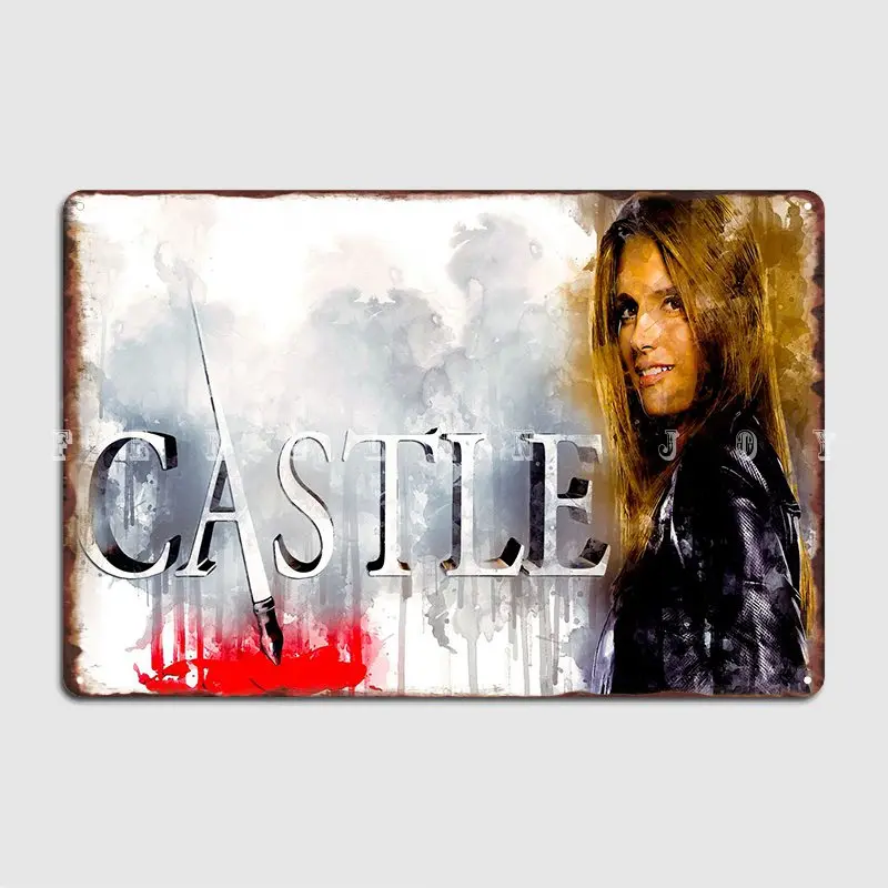 

Castle 2014 Metal Sign Pub Garage Wall Mural Classic Painting Decor Tin Sign Posters