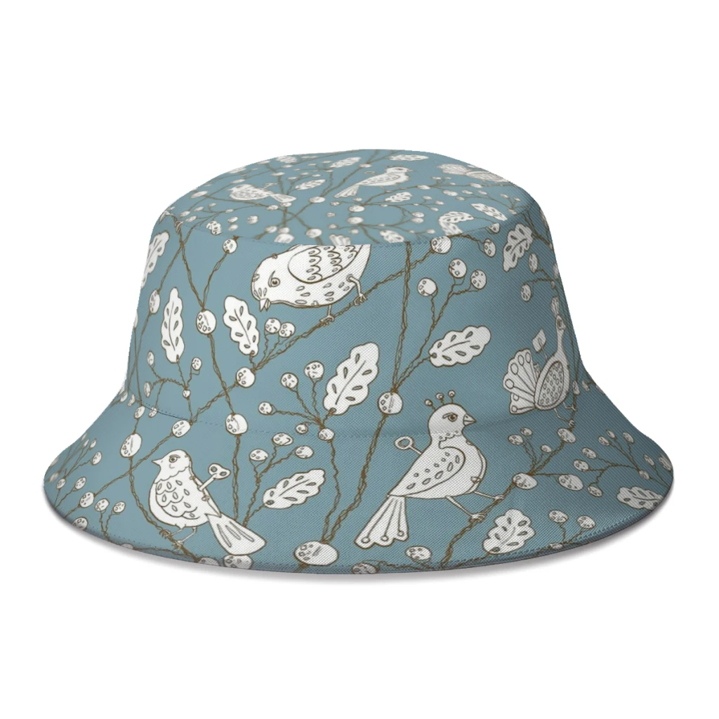 

Панама для отдыха унисекс, шляпа с заводными птицами в синем цвете, для мужчин и женщин, для рыбалки, осенняя уличная дорожная шляпа от солнца для Боба