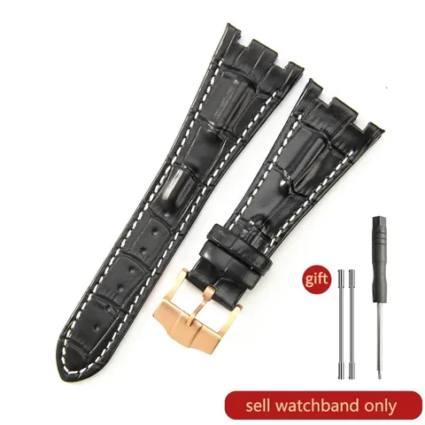 Кожаный ремешок для часов AP Royal Oak 28 мм