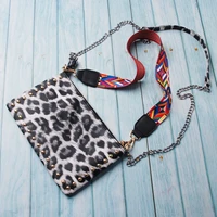 25pcs women pu leopard shoulder bag crossbody hand purse with two straps cheetah animal print fashion ladies purse 103718