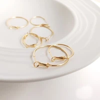 european pop style bullet buckle earrings copper plated 18k gold earrings hypoallergenic diy handmade