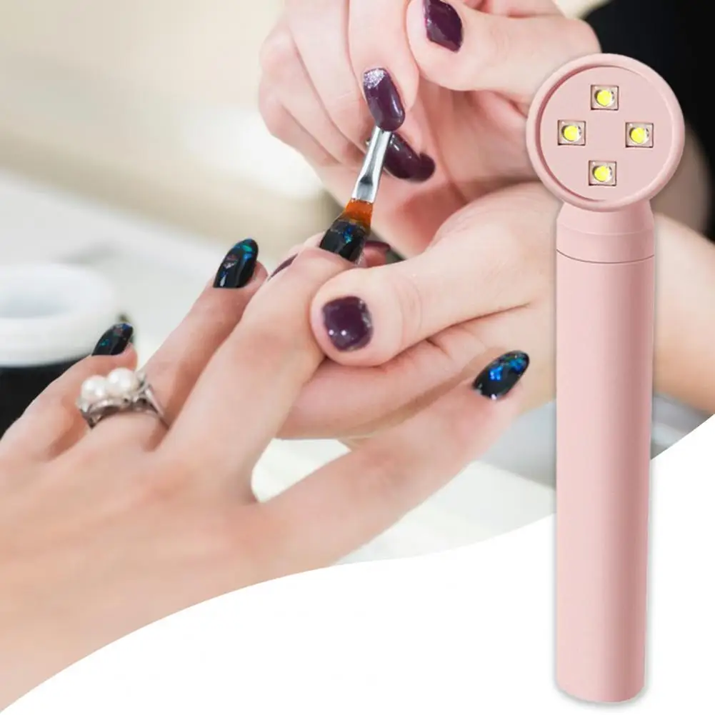 

Handheld Nail Lamp Rechargeable 12W 4 LED 40S Timing Mini Gel Polish Drying Nail Art Tools UV LED Nail Light Manicure Dryer