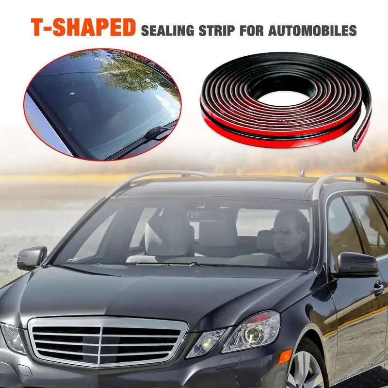 

Car Door Seal Strip Noise Reduction Waterproof T Shape Sealer Weather Strip Rubber Sealing Strip Universal Fit for Automobile