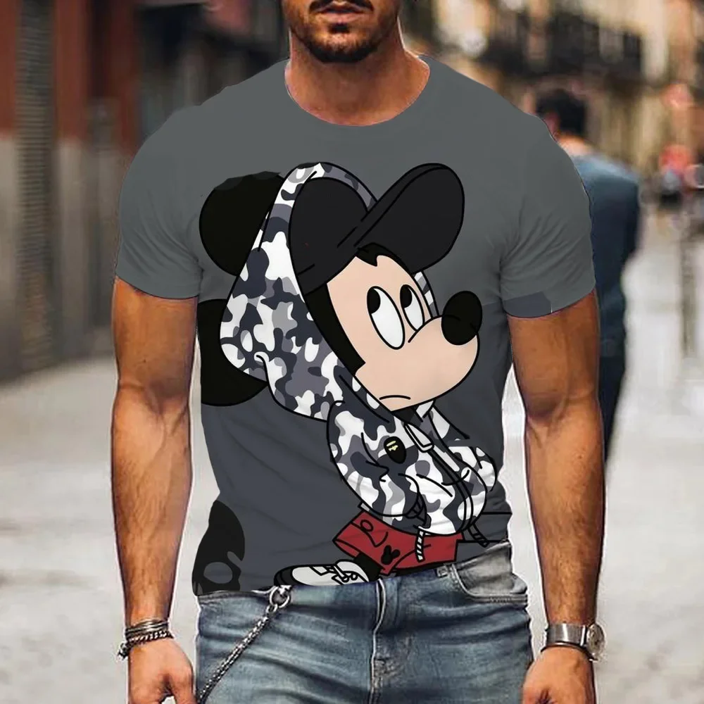 Новинка 2024 футболка с 3d рисунком Микки Мауса из Диснея принтом пары модные