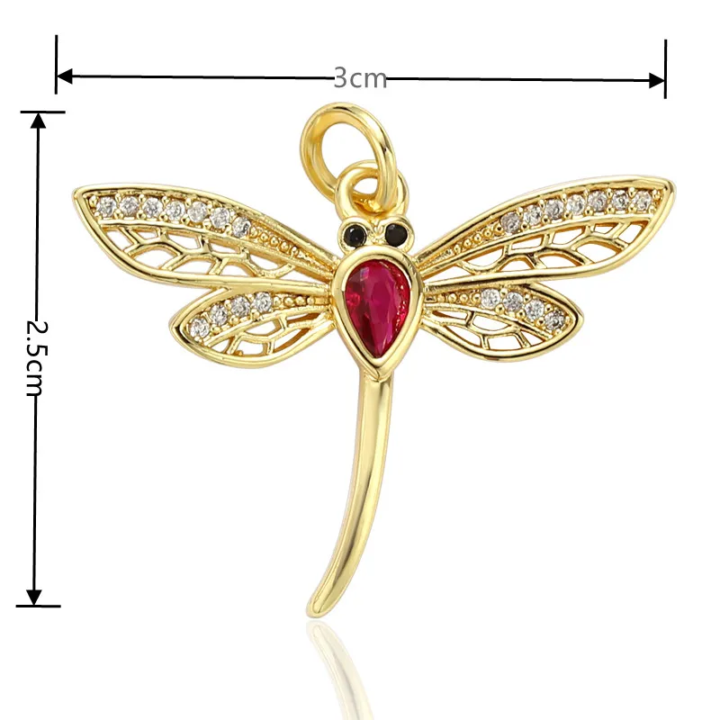 Браслет со стрекозой крестом и подвеской в форме сердца соединитель для