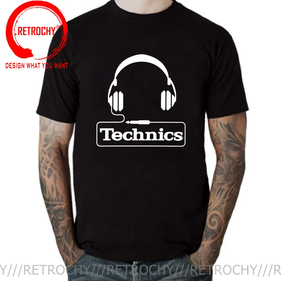 Funky Disco DJ Party House Tshirt Detroid Dis Joki T Shirt Men Thunderdome Technics T-shirt Headset Earphone Headphone Tee Shirt