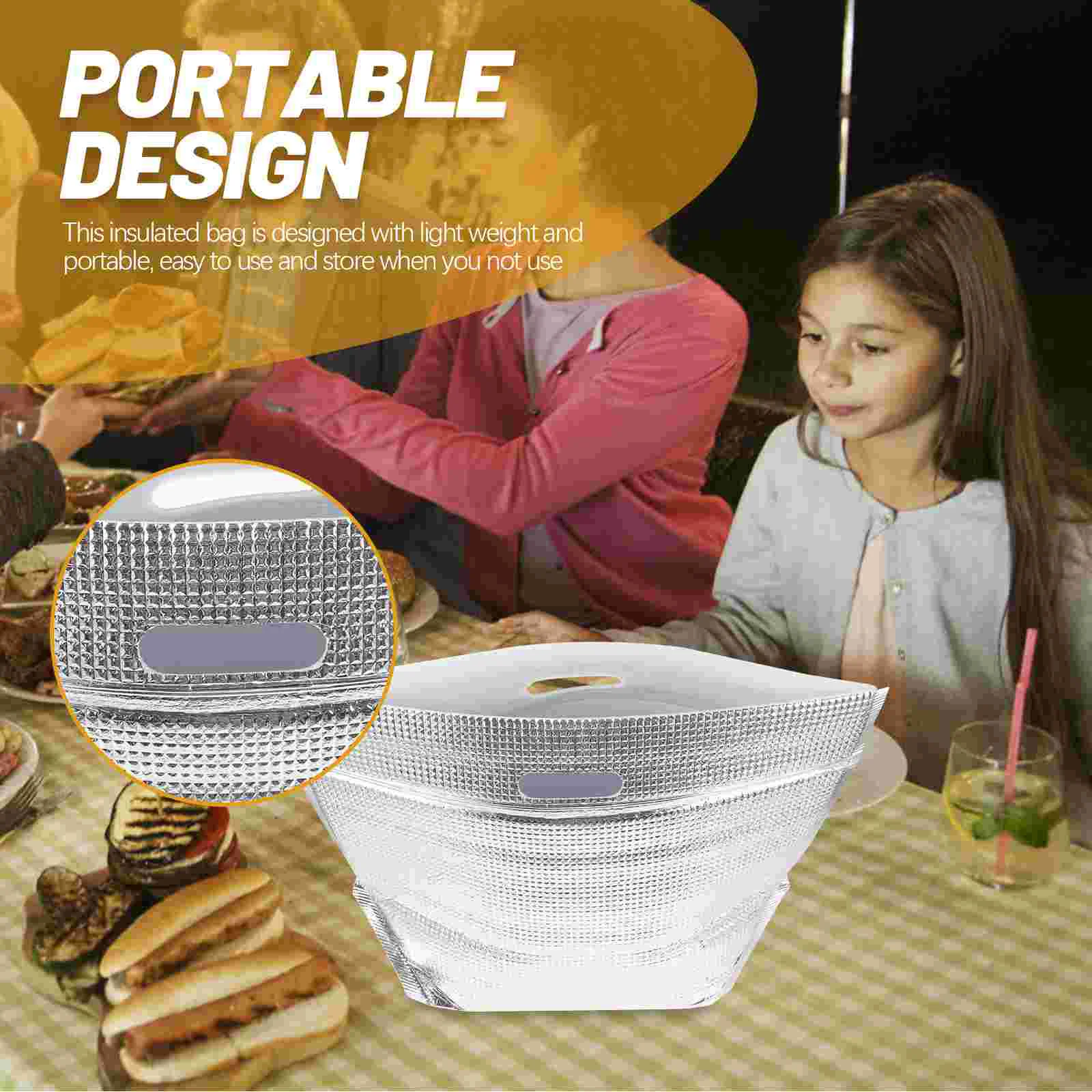 wa 5-częściowa torba izolacyjna do przechowywania żywności Wielofunkcyjna izolowana termiczna Wygodna w gospodarstwie domowym