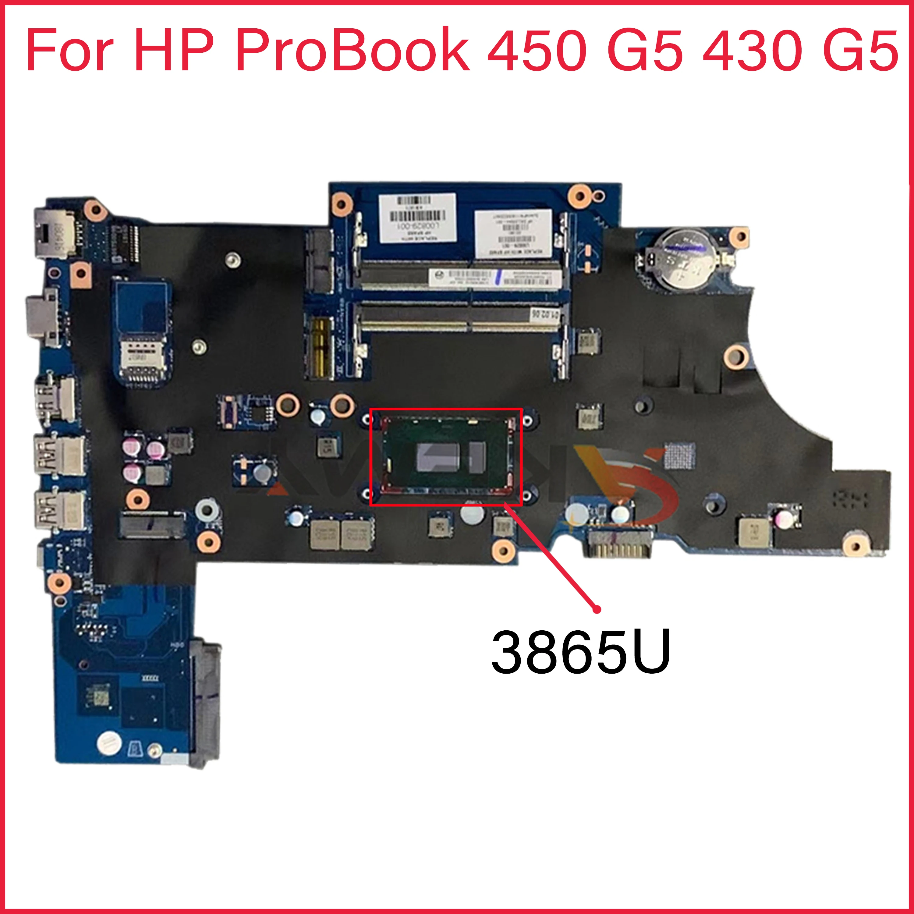 Оригинальная материнская плата для ноутбука HP ProBook 450 G5 SR349 CPU 3865U L00828-601 DA0X8CMB6E0 DDR4 |