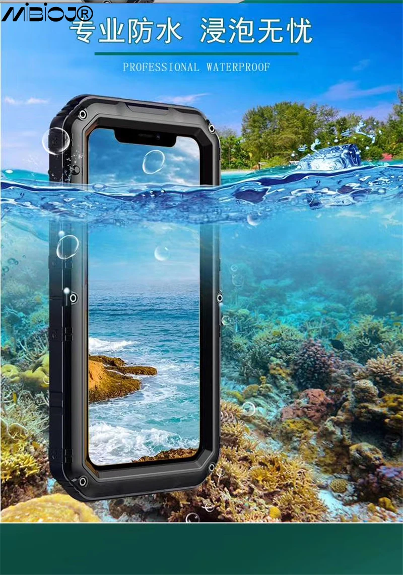 Ceny 360 Heavy Duty Metalowa Obudowa Ochronna IP68 Wodoodporna, Odporna Na Wstrząsy Pokrywa Dla IPhone 14 13 12 11 Pro X Xs Max XR 7 8 Plus SE