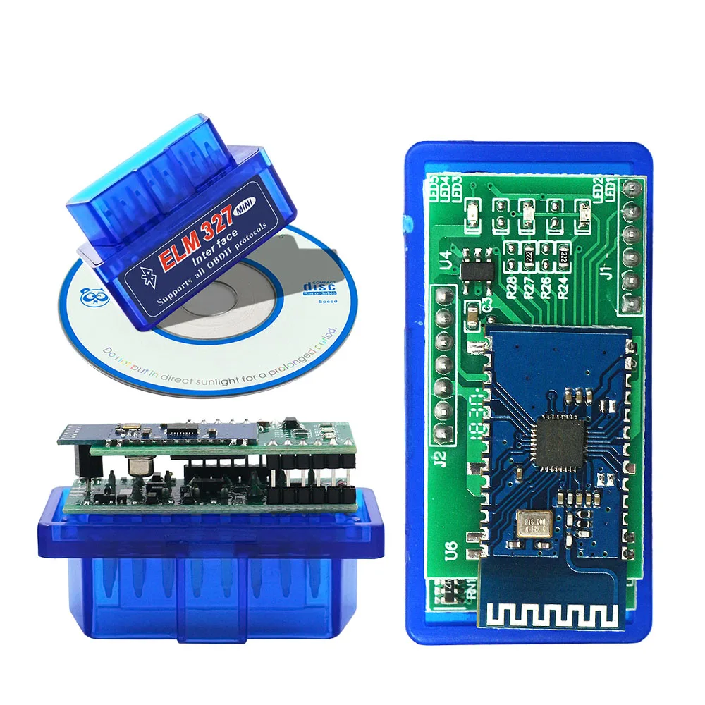 10 шт./лот ELM 327 PIC18F25K80 OBD2 Bluetooth V1.5 OBDII считыватель кодов диагностический сканер для