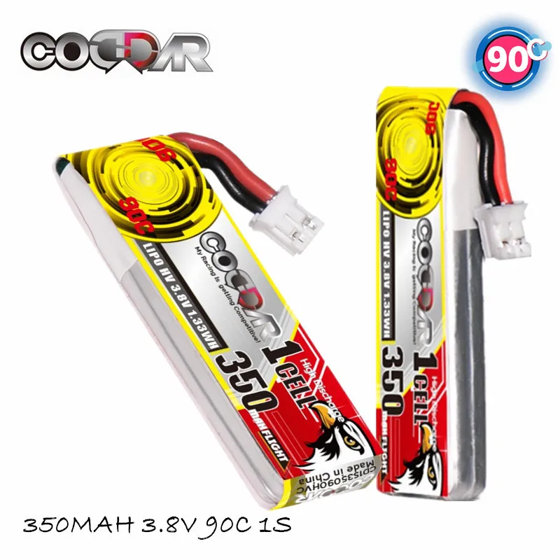 

Аккумулятор CODDAR Lipo 1S 3,8 в 350 мАч 90C с разъемом PH2.0 для квадрокоптера