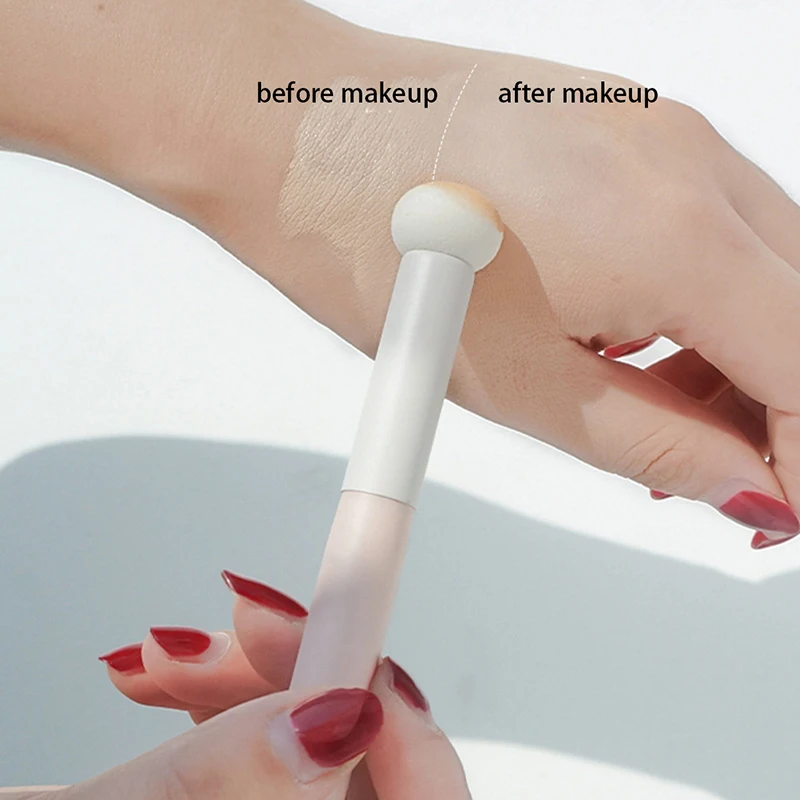 

Small Mushroom Concealer Brush Wet Dry Use For Acne Marks Dark Circles Spots Soft Sponge Powder Puff Contour Makeup Brushes