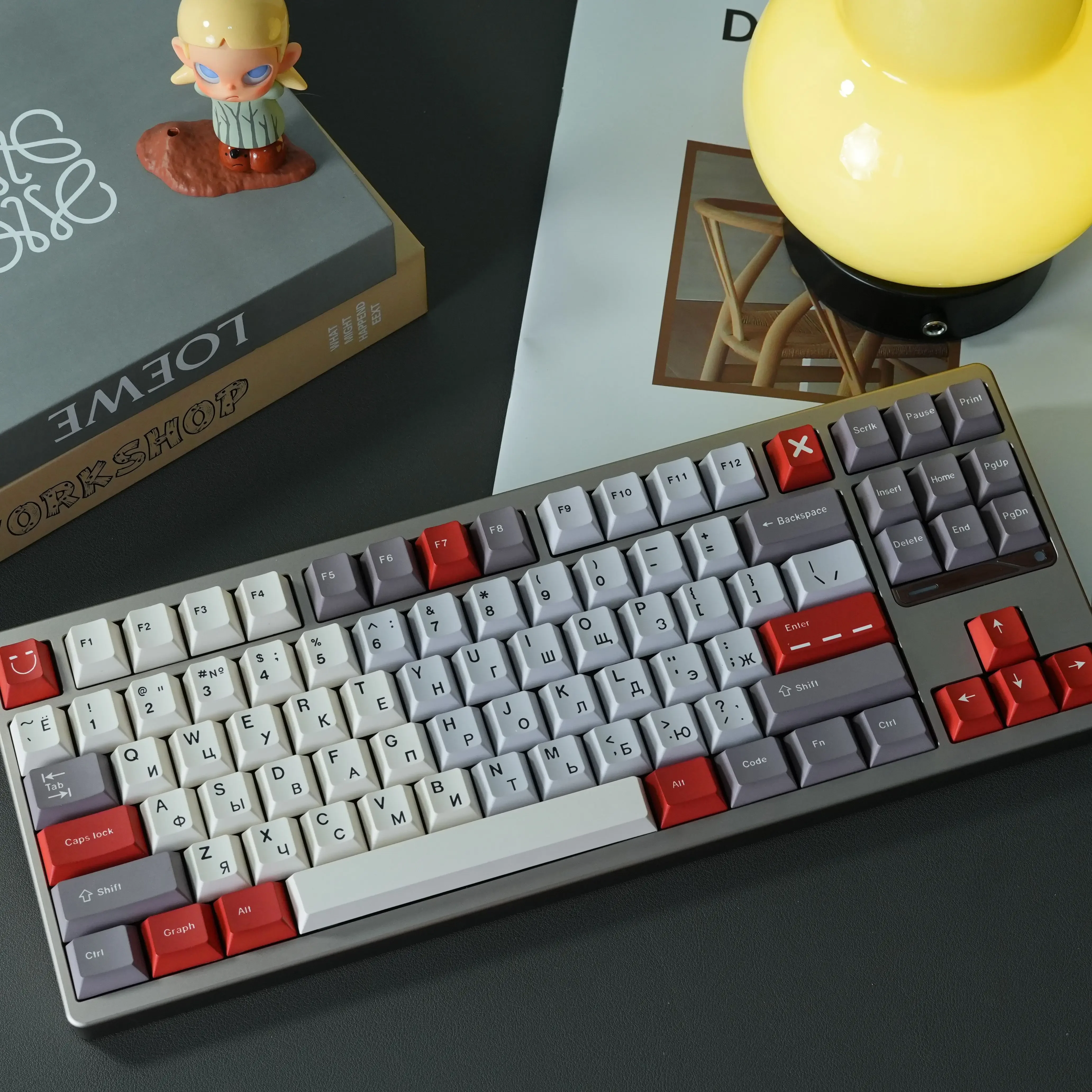 139 клавиш русские колпачки для Alice Keycap 7u/6 25u/2 75u PBT Chreey Profile механической клавиатуры